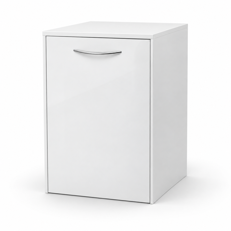 500mm Single Base Cupboard in white – studio product render
