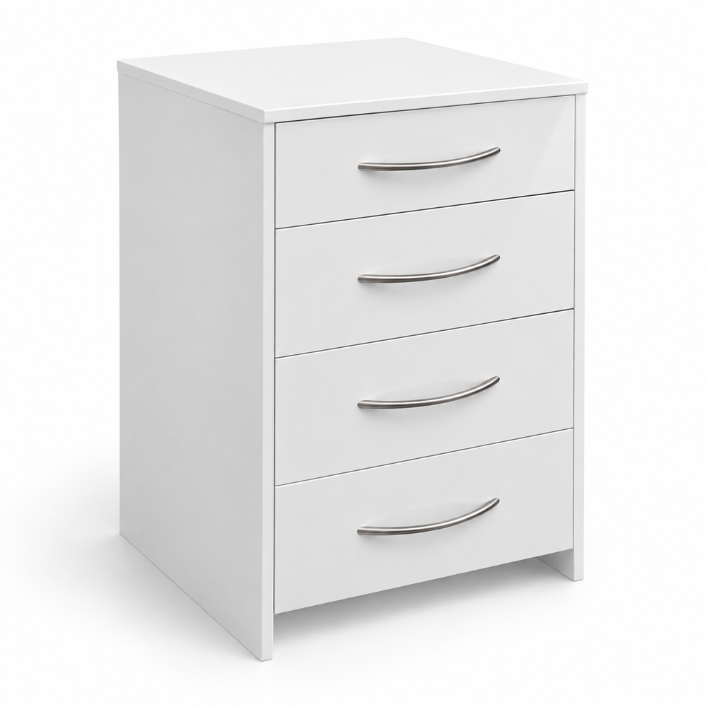 500mm 4 Drawer Pack in white – studio product render